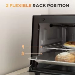 HOMCOM Mini Oven 9L Countertop Electric Grill W/ Adjustable Temp Timer 750W -Kitchen Appliance Store 40901444 5