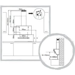 Edesa ART283101 60cm Aurora Led Halo Angled Glass Cooker Hood -Kitchen Appliance Store 42504459 3