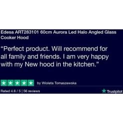 Edesa ART283101 60cm Aurora Led Halo Angled Glass Cooker Hood -Kitchen Appliance Store 42504459 4