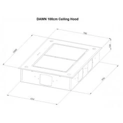 Hendrix 100 X 70cm Ceiling Hood With External Motor 8 Hendrix 100 X 70cm Ceiling Hood With External Motor -Kitchen Appliance Store 49134481 3