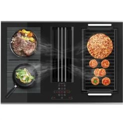 Cata ART29193 Futura 77cm ICON Flex Venting Induction With Downdraft Gunmetal