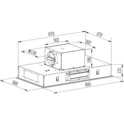 Cata ART10238 Stellar 90cm Ceiling Cooker Hood -Kitchen Appliance Store 49735006 3