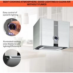 Klarstein Futurelight Smart Island Bonnet Recirculation 420m³/h LED Stainless Steel 10 Klarstein Futurelight Smart Island Bonnet Recirculation 420m³/h LED Stainless Steel -Kitchen Appliance Store 50828013 4