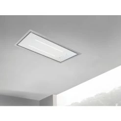 ViandPro - Aria Flush Fit Ceiling Hood 90 X 30 Black - White Glass / Stainless Steel