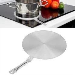 Heat Diffuser Stainless Steel Induction Diffuser Plate, Stainless Steel Heat Diffuser Converter Disk Distributing Diffuser Induction Plate For Gas/Electric Household Supply/Cooker Induction(20cm) -Kitchen Appliance Store 61044291 4