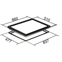 SIA BGH90BL 90cm Black 5 Burner Gas On Glass Hob Cast Iron Supports LPG Kit -Kitchen Appliance Store 65334511 4