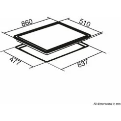 SIA GHG902BL 90cm Black 5 Burner Gas On Glass Hob With Cast Iron Pan Stands 10 SIA GHG902BL 90cm Black 5 Burner Gas On Glass Hob With Cast Iron Pan Stands -Kitchen Appliance Store 65334555 4