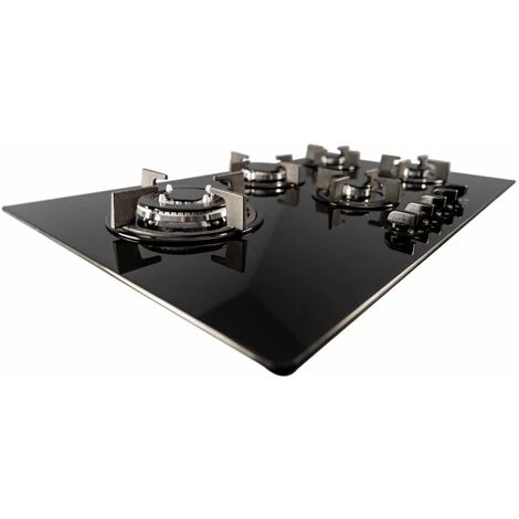 SIA GHG902BL 90cm Black 5 Burner Gas On Glass Hob With Cast Iron Pan Stands 7 SIA GHG902BL 90cm Black 5 Burner Gas On Glass Hob With Cast Iron Pan Stands - Image 5