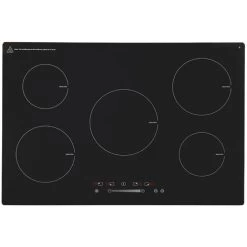 SIA INDH75BL 75cm Black Touch Control 5 Zone Induction Hob With Child Lock