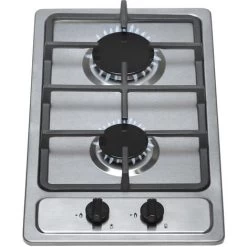 SIA SSG302SS 30cm Domino Gas Hob In Stainless Steel LPG Kit & Cast Iron Stands