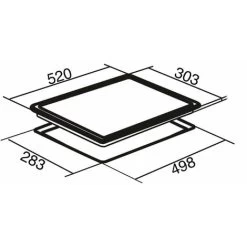 SIA BGH30BL 30cm Black Gas On Glass Domino Hob Cast Iron Supports LPG Kit -Kitchen Appliance Store 65334642 4