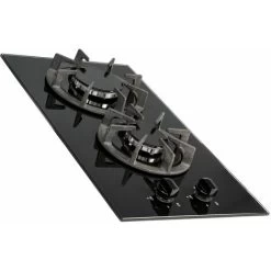 SIA BGH30BL 30cm Black Gas On Glass Domino Hob Cast Iron Supports LPG Kit -Kitchen Appliance Store 65334642 5