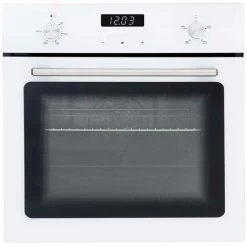 SIA SO103WH 60cm White Built In Single Electric True Fan Oven With Digital Timer