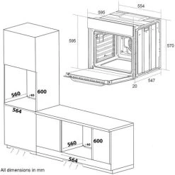 10 Function Single Electric Oven, LED Touch Control 76L - SIA BISO6SS 10 10 Function Single Electric Oven, LED Touch Control 76L - SIA BISO6SS -Kitchen Appliance Store 65334759 4