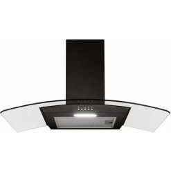 SIA CGH80BL 80cm Curved Glass Chimney Cooker Hood Extractor Fan In Black -Kitchen Appliance Store 65334765 5