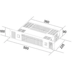 SIA PLH1 2kW Stainless Steel Slimline Electric Kitchen Plinth Heater -Kitchen Appliance Store 65334793 4