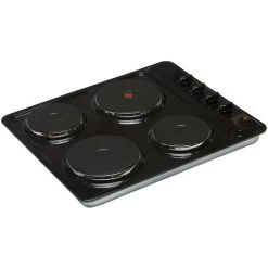 SIA PHP601BL 60cm Black 4 Zone Electric Solid Plate Easy Clean Side Control Hob -Kitchen Appliance Store 65334795 5