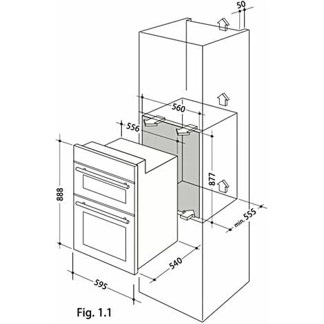 SIA DO102 60cm Black Built In Double Electric True Fan Oven With Digital Timer 4 SIA DO102 60cm Black Built In Double Electric True Fan Oven With Digital Timer - Image 2
