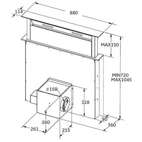 SIA DD90BL 90cm Black Touch Control Downdraft Kitchen Cooker Hood Extractor Fan 7 SIA DD90BL 90cm Black Touch Control Downdraft Kitchen Cooker Hood Extractor Fan - Image 5