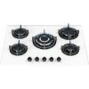 SIA GHG703WH 70cm White 5 Burner Gas On Glass Hob With Cast Iron Pan Stands 2 SIA GHG703WH 70cm White 5 Burner Gas On Glass Hob With Cast Iron Pan Stands -Kitchen Appliance Store 65334842 1