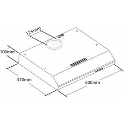 SIA STH60SS 60cm Stainless Steel Slimline Visor Cooker Hood Kitchen Extractor -Kitchen Appliance Store 66026711 4