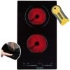 AREBOS Glass Ceramic Hob 3000 W 2 Hobs 30cm Autarkic With Sensor Touch Child Safety Lock Overheating Protection Auto Switch-off -Kitchen Appliance Store 66438945 1