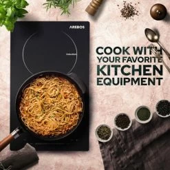 AREBOS Induction Hob 3000W 2 Hobs 30 Cm Autarkic With Sensor Touch Timer Child Safety Overheating Protection Auto Switch-off 11 AREBOS Induction Hob 3000W 2 Hobs 30 Cm Autarkic With Sensor Touch Timer Child Safety Overheating Protection Auto Switch-off -Kitchen Appliance Store 66647182 5