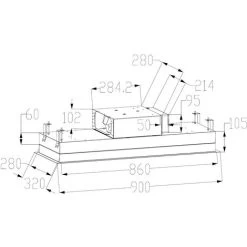 ViandPro - Aria Flush Fit Ceiling Hood 90 X 30 Black - Black Glass / Black Frame -Kitchen Appliance Store 67718215 5