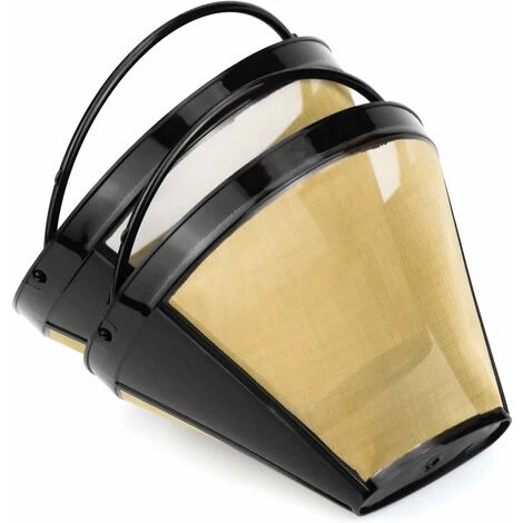2 Pcs Reusable Coffee Filter Permanent Filter With Stainless Steel Mesh Filter Size 4 For 8-12 Cups Of Coffee Plastic Black 5 2 Pcs Reusable Coffee Filter Permanent Filter With Stainless Steel Mesh Filter Size 4 For 8-12 Cups Of Coffee Plastic Black - Image 3