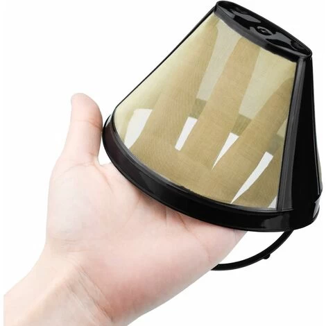 2 Pcs Reusable Coffee Filter Permanent Filter With Stainless Steel Mesh Filter Size 4 For 8-12 Cups Of Coffee Plastic Black 7 2 Pcs Reusable Coffee Filter Permanent Filter With Stainless Steel Mesh Filter Size 4 For 8-12 Cups Of Coffee Plastic Black - Image 5