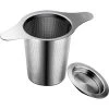 Extra Fine 18/8 Stainless Steel Tea Infuser Mesh Strainer With Large Capacity & Perfect Size Double Handles For Hanging On Teapots, Mugs, Cups To Steep Loose Leaf Tea And Coffee 1 Extra Fine 18/8 Stainless Steel Tea Infuser Mesh Strainer With Large Capacity & Perfect Size Double Handles For Hanging On Teapots, Mugs, Cups To Steep Loose Leaf Tea And Coffee -Kitchen Appliance Store 68107878 1