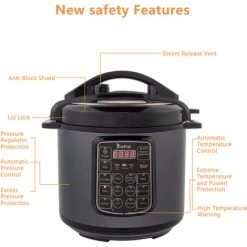 1000W Push-button Stainless Steel Electric Pressure Cooker 13 In 1 Cooking Mode, Stainless Steel Color - B -Kitchen Appliance Store 68154259 4