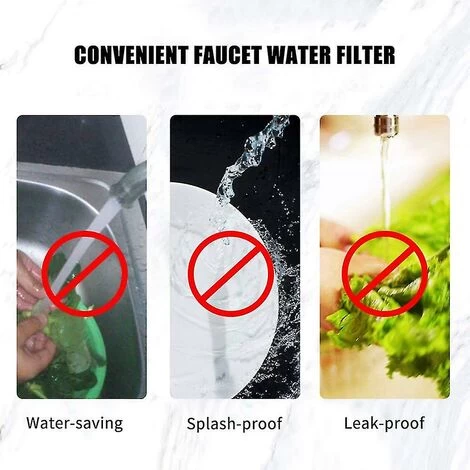 Faucet Water Filter Purifier Kitchen Faucet Filtration Activated Carbon Removes Chlorine Fluoride Heavy Metals Hard Water Softener 5 Faucet Water Filter Purifier Kitchen Faucet Filtration Activated Carbon Removes Chlorine Fluoride Heavy Metals Hard Water Softener - Image 3