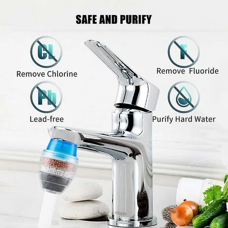 Faucet Water Filter Purifier Kitchen Faucet Filtration Activated Carbon Removes Chlorine Fluoride Heavy Metals Hard Water Softener 7 Faucet Water Filter Purifier Kitchen Faucet Filtration Activated Carbon Removes Chlorine Fluoride Heavy Metals Hard Water Softener - Image 5