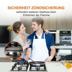 Built-in Gas Cooktop, 4 Burners Stainless Steel Gas Hob Cooker With Flame Failure Protection Gasland Chef GH60SF -Kitchen Appliance Store 71426679 4