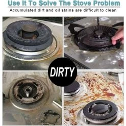 8Pcs Gas Hob Protector Teflon Silver Hob Gas Protector Gas Stove Protector Gas Stove Gas Burner Protector Non-stick Corrosion Protector (Silver 2727cm) -Kitchen Appliance Store 71973283 3