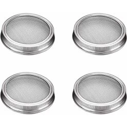 Pack Stainless Steel Sprouting Jar Lid Kit For Excellent Ventilation Wide Mouth Mason Jars Mason Jars For Making