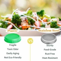 Pack Stainless Steel Sprouting Jar Lid Kit For Excellent Ventilation Wide Mouth Mason Jars Mason Jars For Making 11 Pack Stainless Steel Sprouting Jar Lid Kit For Excellent Ventilation Wide Mouth Mason Jars Mason Jars For Making -Kitchen Appliance Store 72509571 5