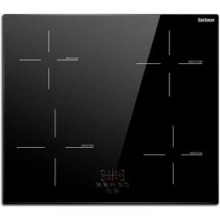 Induction Hob, Karinear 4 Burner Induction Cooker, Built-in Induction Hob, Electric Hob With Touch Control, Timer, Child Lock, 6600W