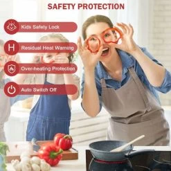 Ceramic Hob, 4 Zone Built-in Electric Hob 60cm, Ceramic Cooktop With Touch Control, 6400W, 9 Power Levels, Dual Ring Zone, Oval Zone, Timer, Child Lock, For All Pots, Hard Wired, Without Plug 11 Ceramic Hob, 4 Zone Built-in Electric Hob 60cm, Ceramic Cooktop With Touch Control, 6400W, 9 Power Levels, Dual Ring Zone, Oval Zone, Timer, Child Lock, For All Pots, Hard Wired, Without Plug -Kitchen Appliance Store 72566715 5