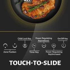 NOXTON Ceramic Hob, 2 Zone Domino Cooker Built-in 30cm Electric Hobs Black Glass Hot Plate Cooktop With Touch Controls 8 NOXTON Ceramic Hob, 2 Zone Domino Cooker Built-in 30cm Electric Hobs Black Glass Hot Plate Cooktop With Touch Controls -Kitchen Appliance Store 72566717 3