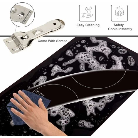 NOXTON Induction Hob Built-in 2 Zone Domino Electric Hobs With Touch Controls Black Glass Hot Plate 30cm 3500W 7 NOXTON Induction Hob Built-in 2 Zone Domino Electric Hobs With Touch Controls Black Glass Hot Plate 30cm 3500W - Image 5