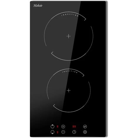 2 Zone Induction Hob, Hobsir Electric Hob 30cm, Built-in Induction Cooker, Touch Control, 9 Heating Levels, Safety Lock, Timer, 3500W, Hard Wire, No Plug Included 3 2 Zone Induction Hob, Hobsir Electric Hob 30cm, Built-in Induction Cooker, Touch Control, 9 Heating Levels, Safety Lock, Timer, 3500W, Hard Wire, No Plug Included