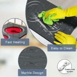 2 Zone Ceramic Hob, Hobsir Built-in Electric Hob 30cm, Marble, 3200W, Touch Control, Doul Zone, 9 Heating Levels, Safety Lock, Timer, Hard Wire, No Plug Included, LH06 10 2 Zone Ceramic Hob, Hobsir Built-in Electric Hob 30cm, Marble, 3200W, Touch Control, Doul Zone, 9 Heating Levels, Safety Lock, Timer, Hard Wire, No Plug Included, LH06 -Kitchen Appliance Store 73150181 4