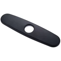 Bathroom Kitchen Tap Deck 10 Matt White Badge Kitchen Plate For 1 Or 3 Holes, 1 Room, Black