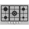 70cm Gas Hob In Stainless Steel, 5 Burner, Cast Iron Supports - Hisense GM773XF