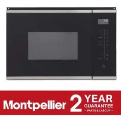 Built-in Microwave Oven With Grill In Black, 25L 900W - Montpellier MWBI73B 11 Built-in Microwave Oven With Grill In Black, 25L 900W - Montpellier MWBI73B -Kitchen Appliance Store 80334023 5