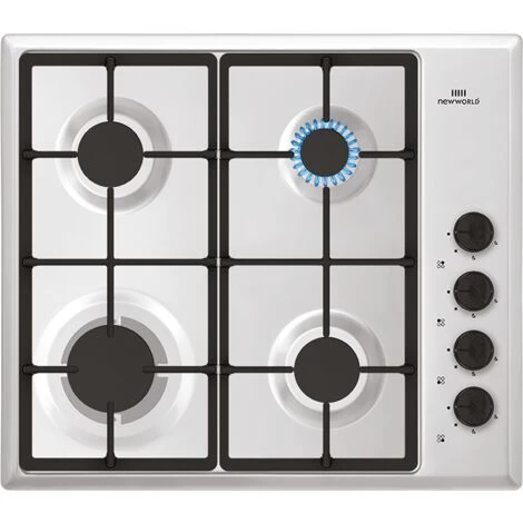 NewWorld 60cm Gas Hob - Stainless Steel - NWG61X - 3 NewWorld 60cm Gas Hob - Stainless Steel - NWG61X -