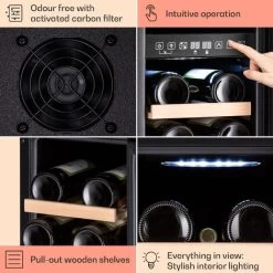 Klarstein Vinovilla 17 Built-In Duo Vilhelmine Edition Wine Fridge 17 Bottles 3-Colour Glass Door 10 Klarstein Vinovilla 17 Built-In Duo Vilhelmine Edition Wine Fridge 17 Bottles 3-Colour Glass Door -Kitchen Appliance Store 87106525 5