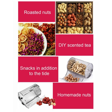 Electric Oven Universal Fitting Kitchen Nuts/Peanuts/Chestnuts Baking Stainless Steel Rotation Roast Cage 2314cm 3 Electric Oven Universal Fitting Kitchen Nuts/Peanuts/Chestnuts Baking Stainless Steel Rotation Roast Cage 2314cm - Image 2